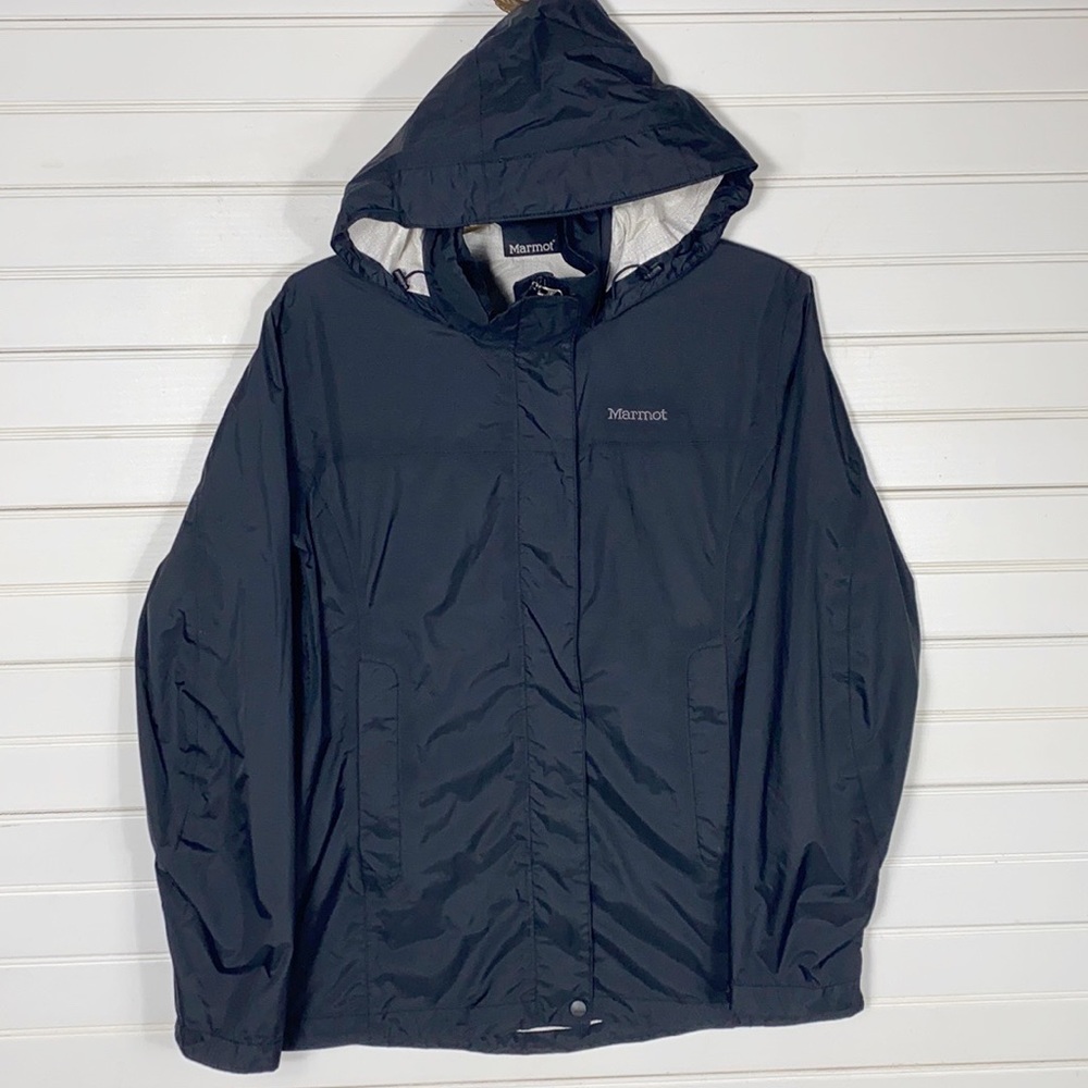 Marmot Black Rain Jacket Size Medium